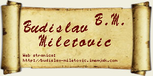 Budislav Miletović vizit kartica